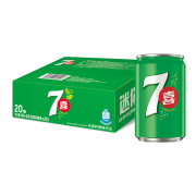 京东特价APP、PLUS会员：7-Up 七喜 碳酸饮料 柠檬味 200ml*20罐*2件43.28元+运费(多重优惠后,合21.64元/件)