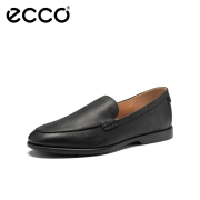 ECCO爱步男鞋 男士商务休闲乐福鞋男  适途轻巧521604 黑色52160401001 42
