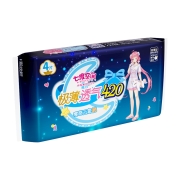 七度空间（SPACE7） 少女极薄系列卫生巾 棉柔表层 超长超特长夜用卫生巾420mm*4片
