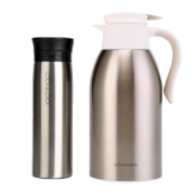 双11预售：LOCK&LOCK 乐扣乐扣 LHC1464S601 保温套装（拉恩保温杯400ml+妙趣咖啡壶2.2L）