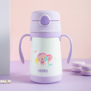 20点！THERMOS 膳魔师 儿童保温杯 305ML  紫色带把手