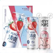 天猫U先：RIO 锐澳 鸡尾酒 5度清爽+heypop组合 330ml*2罐