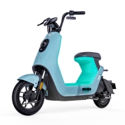 绿源电动车48V16A新国标电动自行车 液冷电机 陶瓷刹车 LIVA6 灰蓝