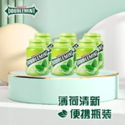 绿箭（DOUBLEMINT）口香糖 原味薄荷味约40粒64gX6瓶装 清新口气办公室零食