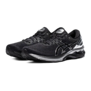 ASICS亚瑟士 男鞋跑鞋稳定支撑运动鞋透气铂金款 GEL-KAYANO27 PLATINUM 黑色 41.5