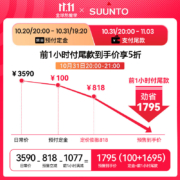 SUUNTO颂拓7 智能运动双系统手表 男女音乐支付户外跑步登山光电心率GPS导航腕表手表 经典全黑 SS050393000