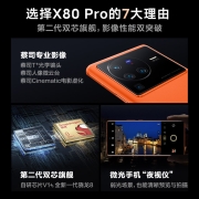 vivo X80 Pro 12GB+256GB 至黑 新一代骁龙8 自研芯片V1+ 蔡司T*光学镜头 双电芯80W闪充 超声波指纹 5G手机5999元