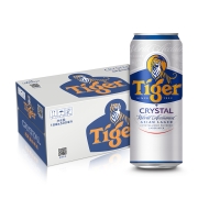 虎牌啤酒（Tiger）晶纯 500ml*18听整箱装（喜力旗下品牌）