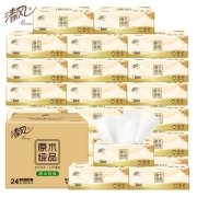 京东特价APP:清风 抽纸 原木纯品 3层110抽24包