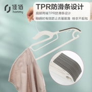 佳佰 衣架 塑料晾衣架干湿两用衣撑子防滑无痕衣服挂成人儿童晒衣架 肩宽41.5CM 10支装