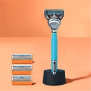 双11预售：Gillette 吉列 锋隐5青春版礼盒（1刀架+4刀头+沥水底座）赠 剃须泡50g*3+洗面奶20g*2+7效牙膏 40g*3 TJ