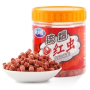 龙王恨（LOONVA）鱼饵 皮筋颗粒 红虫 100g/瓶
