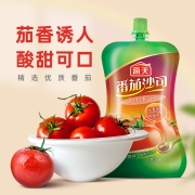 海天 番茄酱 番茄沙司130g 果蔬沙司 蘸披萨汉堡薯条意大利面 厨房家用下饭酱调味料 番茄沙司130g*4袋