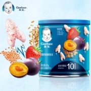 嘉宝(Gerber)婴儿辅食宝宝零食 3口味泡芙49g*3罐 星星米饼 磨牙饼干(10月龄以上)
