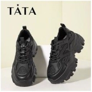 TATA 他她 春夏商场同款时尚拼接厚底休闲老爹鞋女鞋