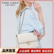 pierre cardin 皮尔·卡丹 皮尔卡丹新款女包牛皮小方包链条包菱格小香风真皮斜挎单肩包女