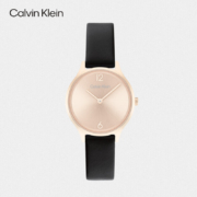 CK卡文克莱（Calvin Klein）永恒款皮表带 时尚石英女表送女友25200060