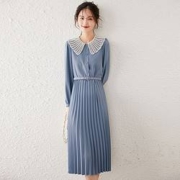 10点、限尺码：LOUIS YAO 白鹿语 女士百褶连衣裙 大码 WBY22882