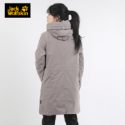 Jack Wolfskin/狼爪官方女装秋冬新品保暖舒适羊羔绒衬里棉服1109372 1109372-5110/尘褐色 S/165/88A