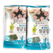 乐曦 韩国进口 海苔(橄榄油) 休闲零食即食2g*4袋 拍4件