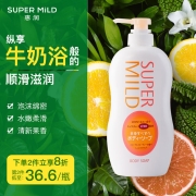 惠润(SUPER MiLD)沐浴露香味持久男女通用大瓶沐浴乳650ml原装进口水嫩润泽保湿沐浴液【淡雅果味香】