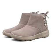 SKECHERS 斯凯奇 女靴短靴冬季加绒保暖休闲棉鞋雪地靴女144027