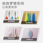 3M高曼 无痕活动挂钩 强力粘贴牢固不留残胶金属勾 3只装