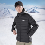 361度【预售】轻薄连帽羽绒服男2022冬季情侣轻羽绒服外套N 【男款】纯黑 XL