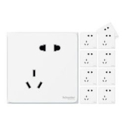 31日20点：Schneider Electric 施耐德电气 皓呈系列 开关插座 错位五孔插座十支装 奶油白