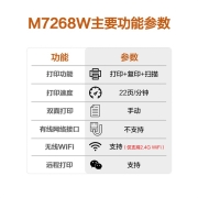 联想（Lenovo） 小新M7268W 黑白激光无线WiFi打印多功能一体机 办公商用家用打印机 (打印 复印 扫描）989元 (需用券)
