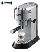 德龙（Delonghi）咖啡机 半自动咖啡机 意式浓缩 家用 泵压式 EC680.M 银色
