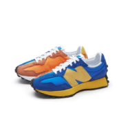 【预售】New Balance NB官方男鞋女鞋327系列简约经典舒适百搭时复古休闲鞋运动鞋 宝蓝/橘色/黄色 MS327LAA 38.5(脚长24cm)