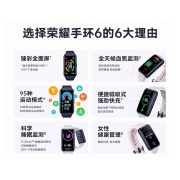荣耀手环6 NFC版 海鸥灰 全天候血氧监测* 95种运动模式* 臻彩全面屏 两周持久续航 门禁公交地铁卡50米防水