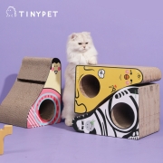 Tinypet小芥 立式猫抓板 瓦楞纸猫窝猫猫玩具 漩蜗小瓜 26*22.5*34CM  适合10斤猫