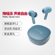 pamu 主动降噪蓝牙耳机真无线入耳式运动跑步游戏苹果华为通用quiet mini 迷雾蓝