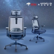 京东×恒林 国民家居星空椅 人体工学椅可躺电脑椅电竞椅 星空灵动款+3D扶手+带硌脚+衣架