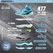 【KT7水韵】安踏氮科技篮球鞋男kt汤普森专业实战碳板运动鞋官方旗舰 水韵-1 44.5