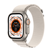 Apple Watch Ultra 智能手表 GPS+蜂窝款 49毫米 钛金属表壳星光色 高山回环式表带中号MQFC3CH/A