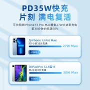 RAVPower睿能宝35W快充充电器头双typec口适用于苹果iPhone14/13promax华为三星switch小米手机iPad闪充插头