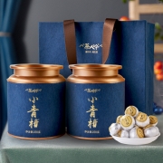 茶人岭茶叶普洱茶陈皮之乡新会小青柑云南春茶熟普洱罐装柑普茶礼盒500g