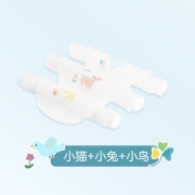 全棉时代 婴儿纱布汗巾隔汗巾 儿童宝宝纯棉吸汗背巾 小猫+小鹿+小鸟 3条/袋
