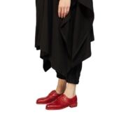 GUIDI 奢侈品 女士112系列情侣款马皮商务休闲皮鞋红色112-1006T-35