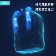 JRC 15.6英寸笔记本电脑包商务双肩包休闲旅行背包男女学生书包 适用联想拯救者戴尔华硕小米游戏本 黑色