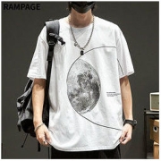 RAMPAGE 潮牌oversize短袖t恤男宽松潮流ins个性星球印花半截袖夏