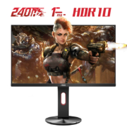 AOC 24.5英寸 240Hz 0.5ms IPS广色域 快速液晶 HDR10 低蓝光不闪 电竞大乌兹 节能游戏电脑显示器 G2590PZ