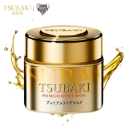 丝蓓绮（TSUBAKI）0秒臻护多效修护金色发膜180g（日本进口/快速渗透护发素/滋养柔顺/保湿/修护烫染受损）