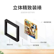 哲高老友记拼装积木相框内画生活大爆炸玩具创意挂墙壁画客厅创意装饰挂画 QL1910-魔法城楼框内画-467颗粒