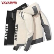 YAYA 鸭鸭羽绒服 鸭鸭外套男春秋季新款潮牌运动连帽夹克男装秋装上衣拉链开衫衣服