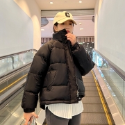 泡芙羽绒服女短款2022年韩版设计感小众百搭宽松洋气面包服外套冬