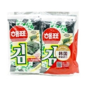 海牌海苔 香脆紫菜烤海苔经典原味16g 8包